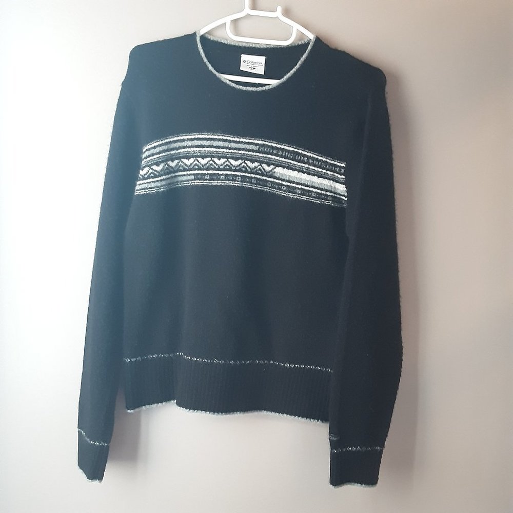 Columbia Women's Black Nordic Style Sweater Size Small